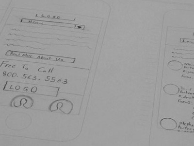 Wireframes - Mobile First mobile sketch wireframes