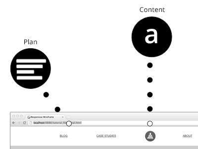 Wirefy Diagram circles grid icons open sans wireframes