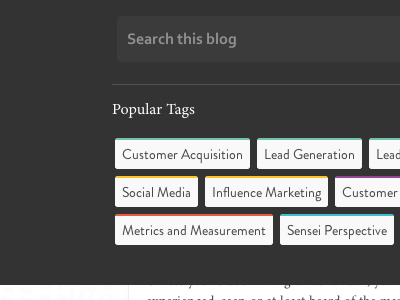 Search and Popular Tags WIP