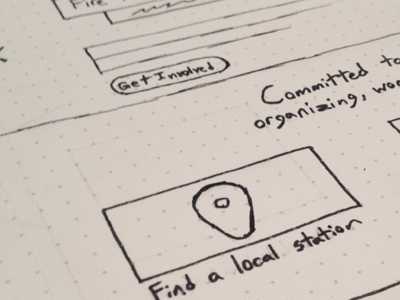 Upcoming Site Wireframe Sketch