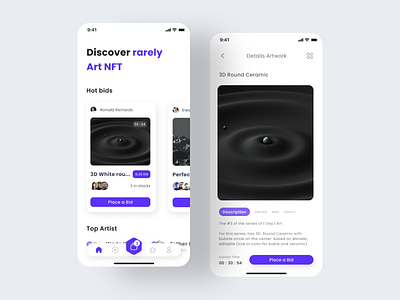 NFT Mobile App app art figma mobile design nft nft mobile ui ux