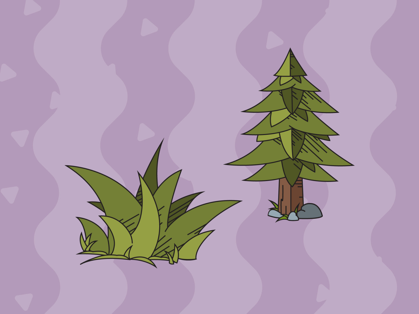 Camping Pack Illustrations - Tree by The Abear Creative on Dribbble