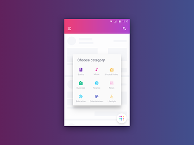Android Floating Action Button android app button design flat floating button material design mobile ui ux