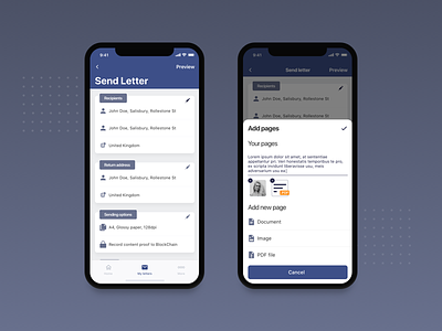 Mail Client - IOS app app design bottom sheet clean design interface ios iphone iphone x letter mail material mobile sketch ui ux
