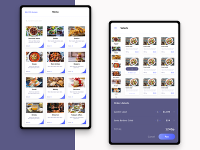POS Terminal app app design cart clean design flat food interface list menu menu design pay pos system sketch terminal ui user ux