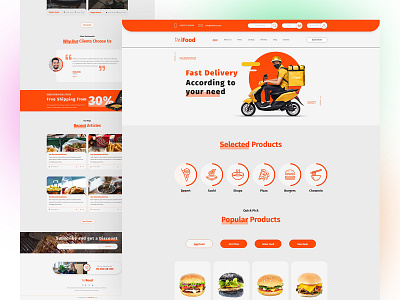 Delifood Food Delivery Website booking branding dinner food fresh graphic design landing page