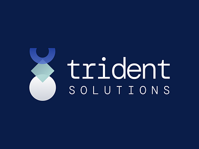 Trident Solutions logo concept branding consulting logo solutions tech trident vector