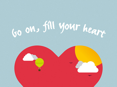 Fill Your Heart Up album art for fun gladness graphic design happy heart illustration music nick mulvey simple