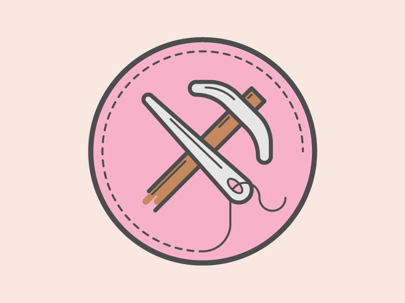 (Mine)craft Night! sewing needle pickaxe vector craft minecraft