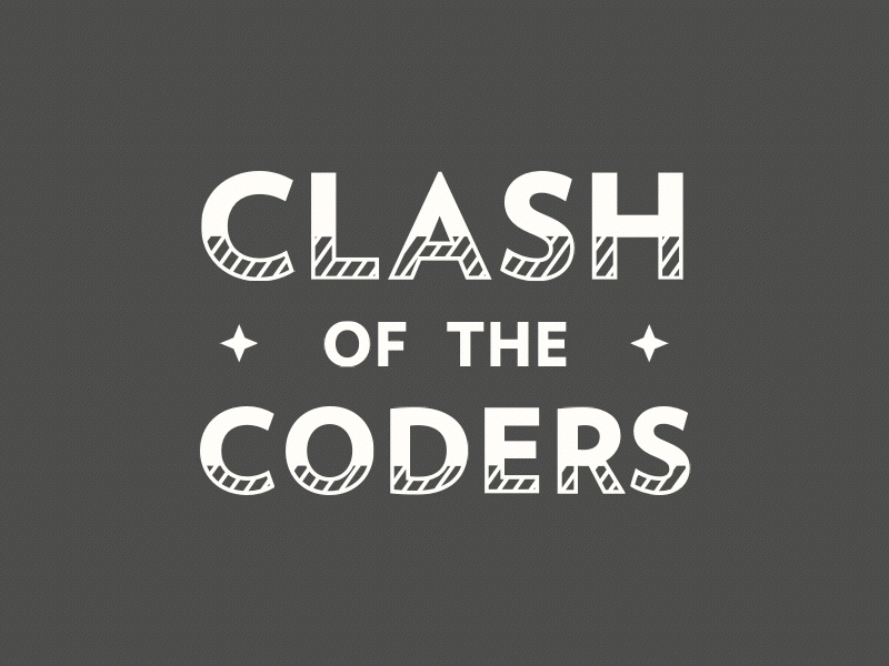 Clash of the Coders 2016 Type Treatment graphic design type
