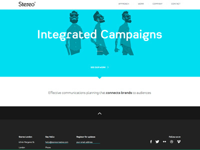Stereo Website branding campaign content design digital folio stereo stereo creative type website
