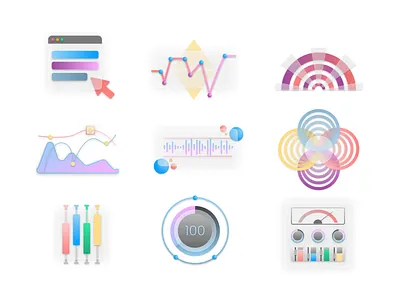 Music Mixing Icons branding figma glass effect gradient graphic design icon library icons illustration music music production ui