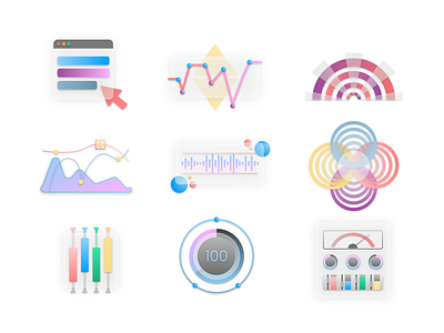 Music Mixing Icons branding figma glass effect gradient graphic design icon library icons illustration music music production ui