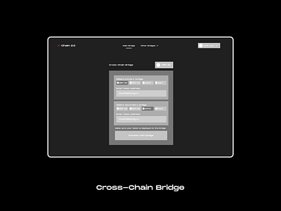 Cross-Chain Bridge app design logo ui ux vector