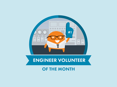 Engineer Volunteer badge engineer geek volunteer