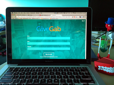 New Sign Up Page givegab minimal sign up