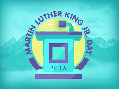 MLK Day Badge badge challenge givegab holiday martin luther king mlk podium volunteer
