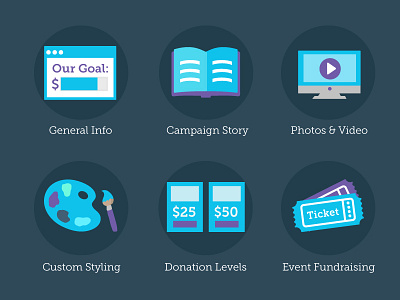 Edit Campaign Icons campaign edit fundraising givegab icons