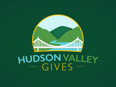 Hudson Valley Gives Logo bridge fundraising giving day hills logo mountains philanthropy
