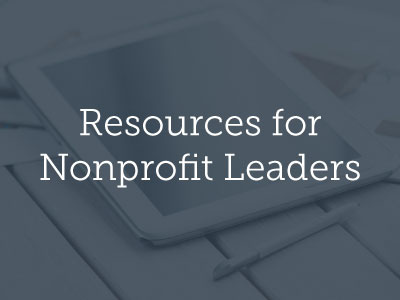 Resources for Nonprofit Leaders Web Page