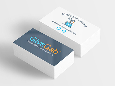 GiveGab's Customer Success Business Card business card customer service customer success customers design graphic design print design
