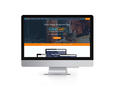 GiveGab Landing Page branding front end web development graphic design web design website website design