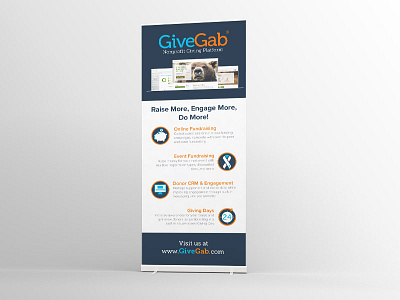 GiveGab Conference Banner banner branding conference giving graphic design informational design nonprofit volunteer
