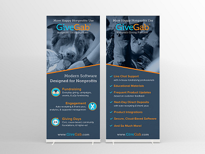GiveGab Conference Banners banners conference giving graphic design nonprofits promotion promotional design volunteer