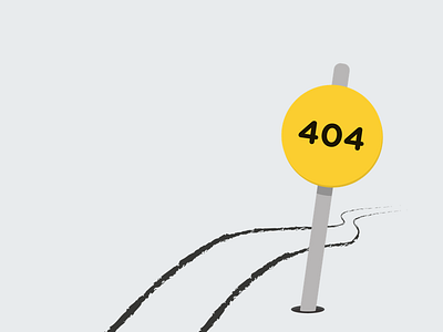 404 404 oops sign skidmarks