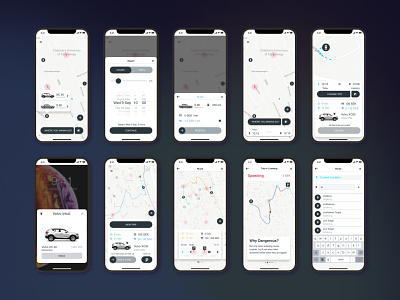 Volvo Intuit. app car rental mobile ui ux volvo