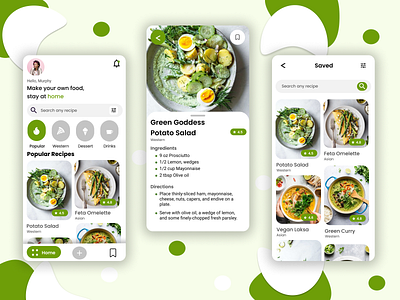 Recipe App design food app recipe app ui