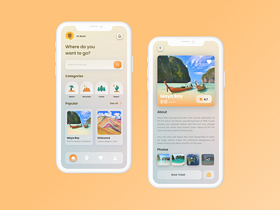 Travel App design ui