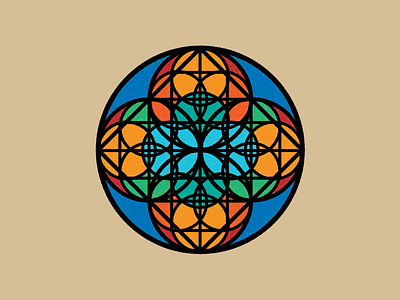 Geometric Badge badge geometric stained glass