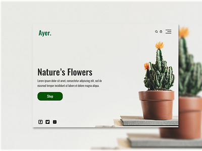 Flower e-comerence landing page