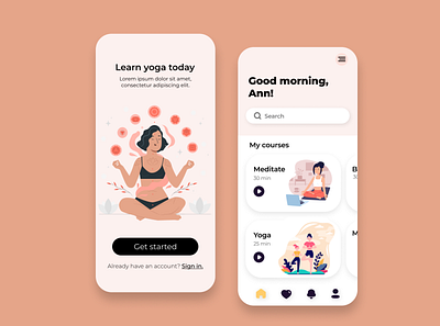 Yoga app prototype app app design app designer design mobile mobile app design mobile application mobile ui ui uidesign uiux uiuxdesigner ux uxdesign
