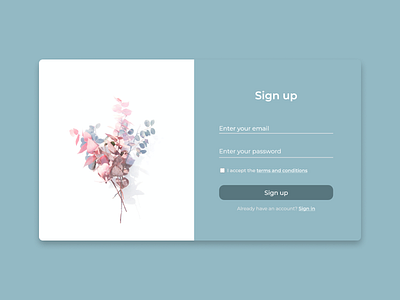 Sign up form - #Dailyui 001