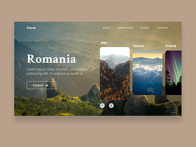 Travel landing page