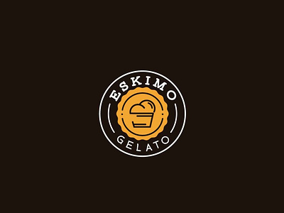 Eskimo Gelato branding design icon illustration logo typography vector