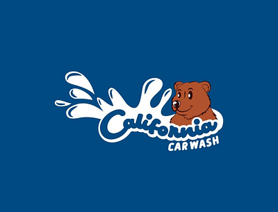 California Carwash Logo branding design icon illustration logo typography vector