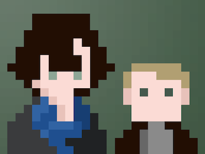 Sherlock cumberbatch pixel pixel art sherlock