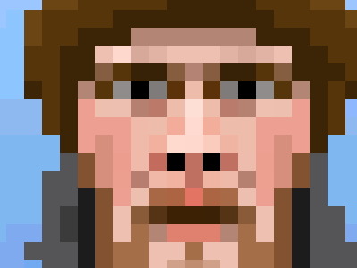 Pixel Portrait of @helloanselm face pixel portrait retro