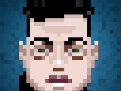 Elliot Alderson Pixel Portrait