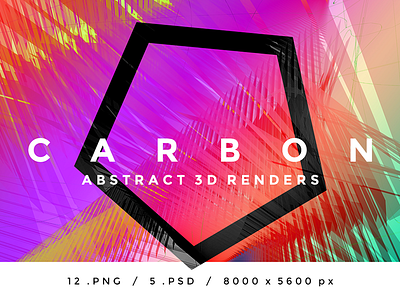 CARBON 3d abstract art background colors creativemarket goodie render texture