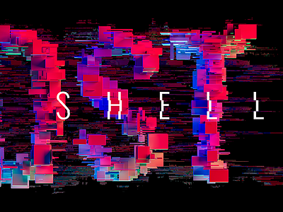 Glitch in the Shell 3d ghost ghostintheshell gits glitch oswald type