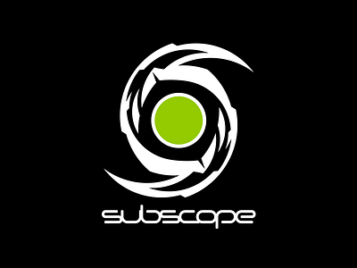 Subscope logo branding budapest drumandbass electronic futuristic identity logo music scifi symbol tech typography