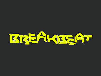 Breakbeat logo branding identity lettering logo logotype typography wordmark