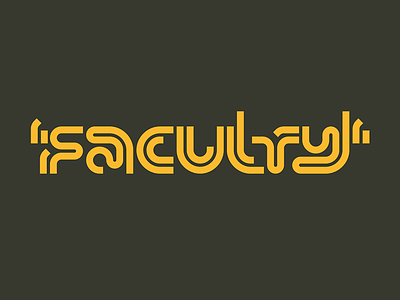 Faculty logo branding identity lettering logo logotype typography wordmark