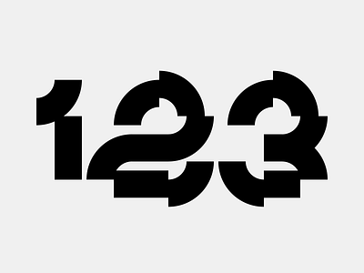 123 branding identity lettering logo logotype typography wordmark