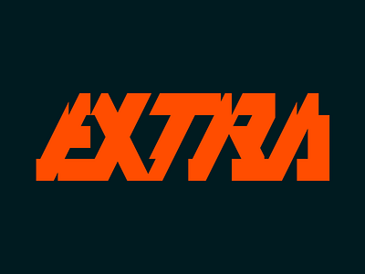 Extra branding identity lettering logo logotype typography wordmark