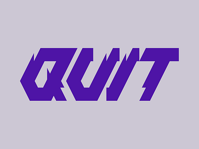 Quit branding identity lettering logo logotype typography wordmark